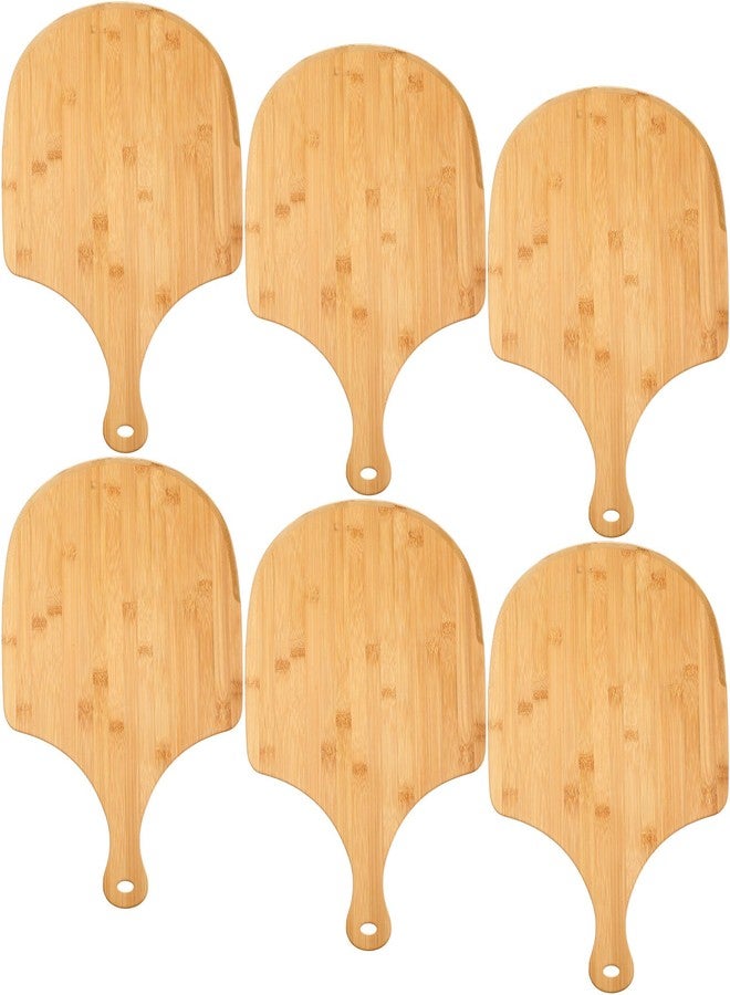 Norme 6 Pcs Bamboo Pizza Peel Set, Wooden Pizza Paddle with Handle, Wood Cutting Board, Oven Accessory for Breads, Cheese, Fruit, Vegetables, Kitchen Accessories(16.5 x 12 Inch) - Image 1