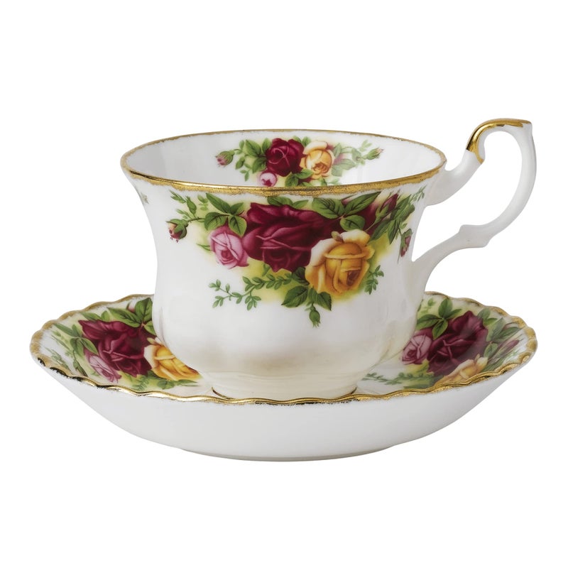 Royal Albert Old Country Roses Teacup & Saucer Set, 6.5 oz, Multi - Image 1