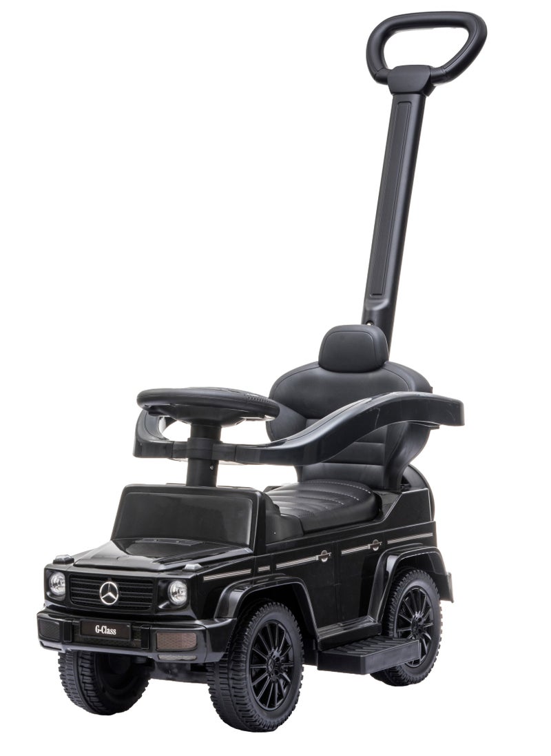 Mercedes-Benz Lovely Baby Mercedes-Benz Push Car for Kids LB 3388H, Ride-on w/ Handlebar, Storage, Comfortable Foot-Rest, Age 1-3 Yrs - Black  - Image 1