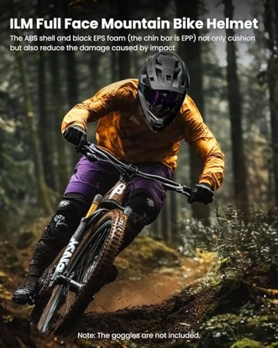 ILM Adult Mountain Bike Helmet Men & Women Full Face Lightweight BMX MTB Helmet ASTM CPSC CE Certified Cycling Model ZL-B068 (MB, Large) - Image 2