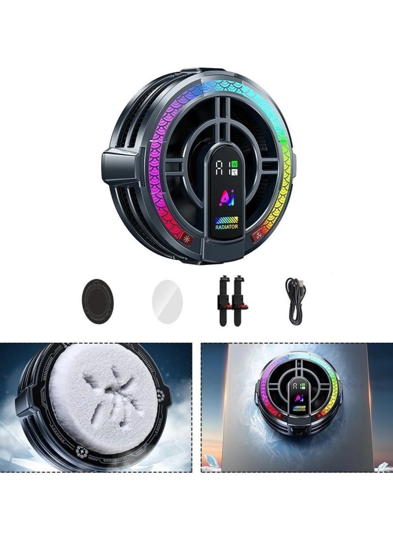 ELTRAZONE Kirin Dragon Magnetic Tablet Cooler | RGB Gaming Radiator Fan with Smart Temperature Monitor | Ultra-Quiet High-Speed Cooling for Tablets & Phones | Magnetic Heat Dissipation System for Gamers | Lightweight, USB-Powered Cooling Pad with LED Lights - Image 4