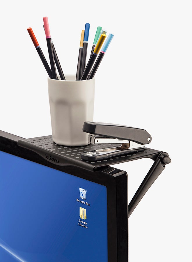 Adjustable Screen Shelf Black - Image 2