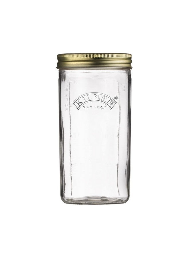 Kilner EST 1842 Borosilicate Premium Wide Mouth Preserve Jar for Food Storage 1 Litre - Image 1