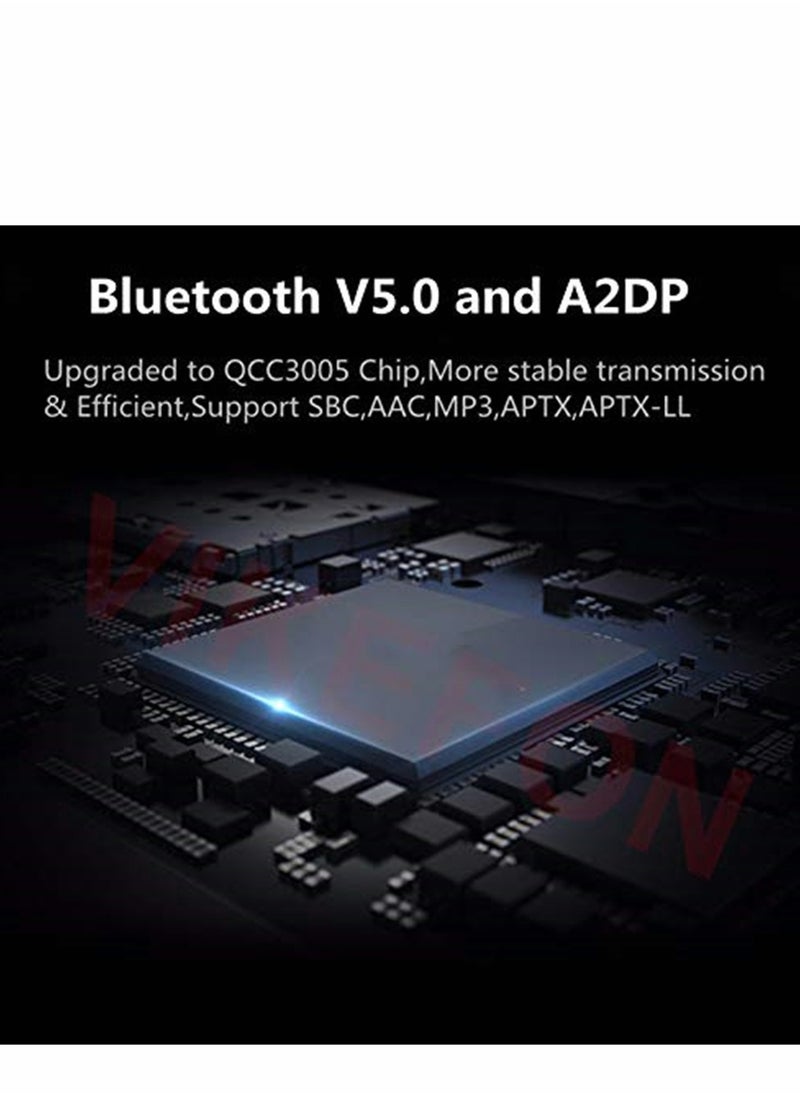Bluetooth Receiver for Home Stereo RCA, 3.5mm AUX Wireless Audio Adapter and Car System, NFC-Enabled