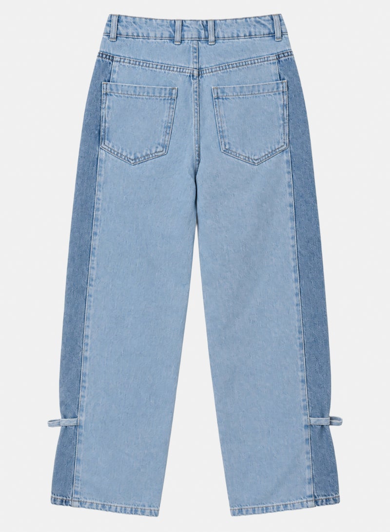 Carina Two-Tone Denim Pants - Image 3