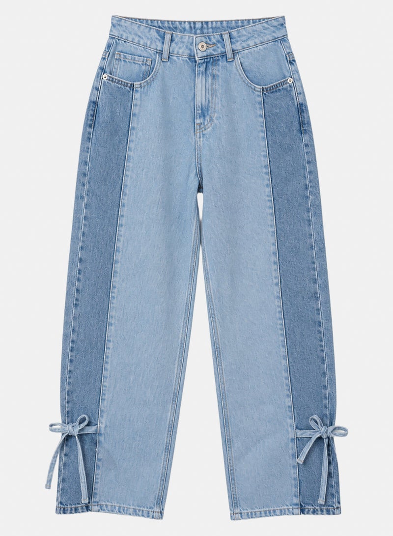 Carina Two-Tone Denim Pants - Image 2