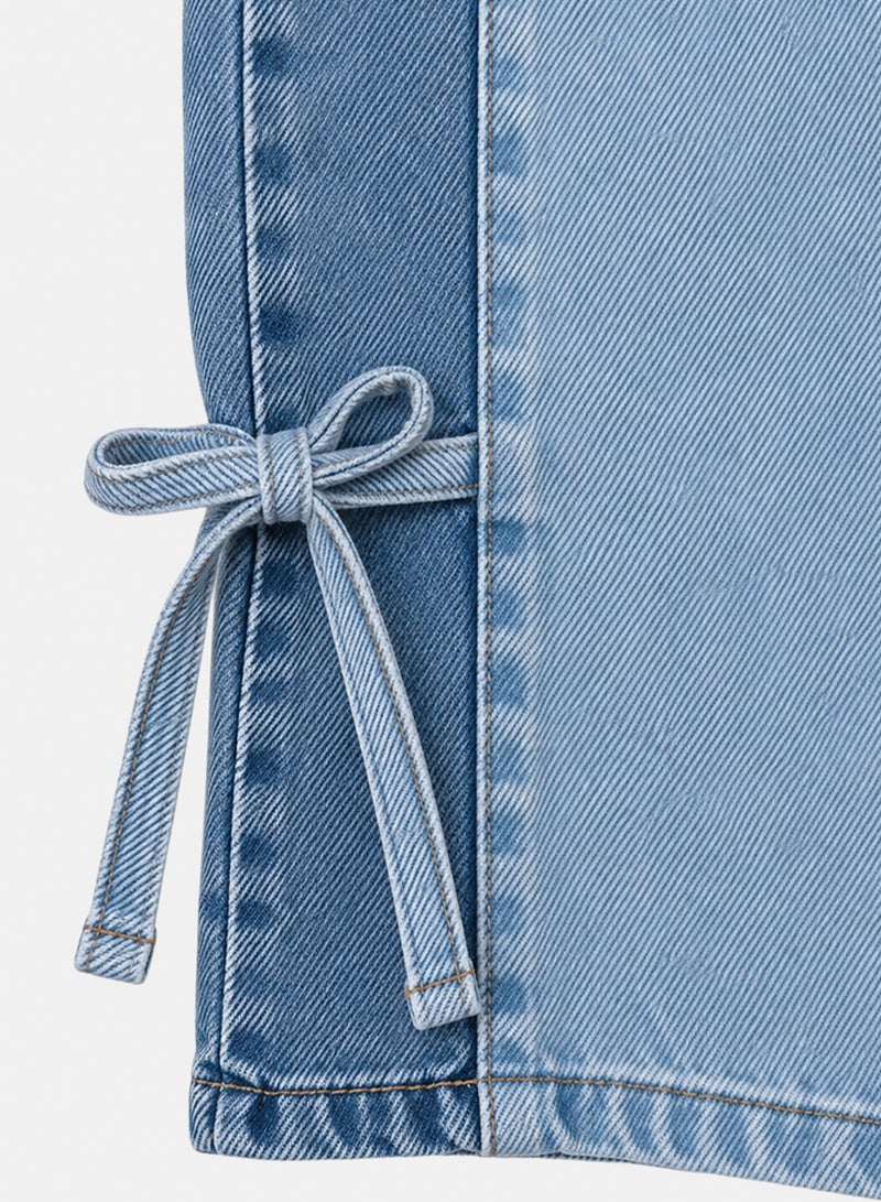 Carina Two-Tone Denim Pants - Image 4