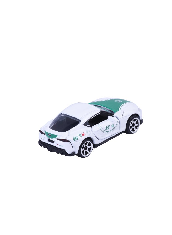 Majorette Dubai Police Single Pack Die Cast – Toyota Supra (1:64 Scale) - Image 4