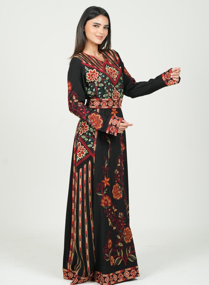 AL BENT AL SHARQIEH printed kaftan dress  - Image 1