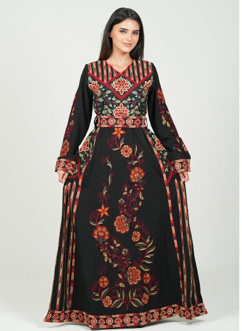 AL BENT AL SHARQIEH printed kaftan dress  - Image 2