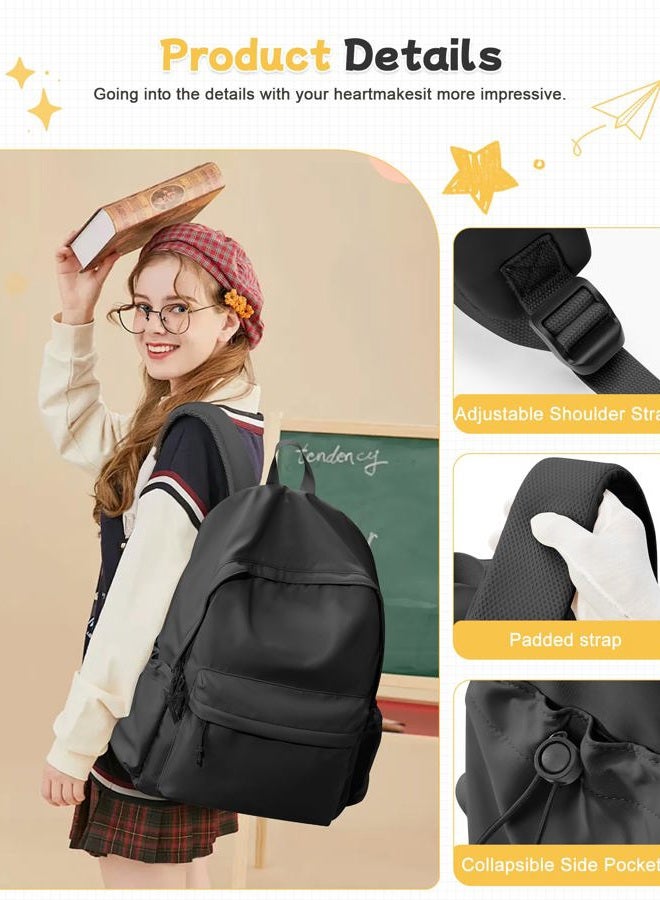 BJLFS Backpack for Women, Black Large, Classic - Image 5