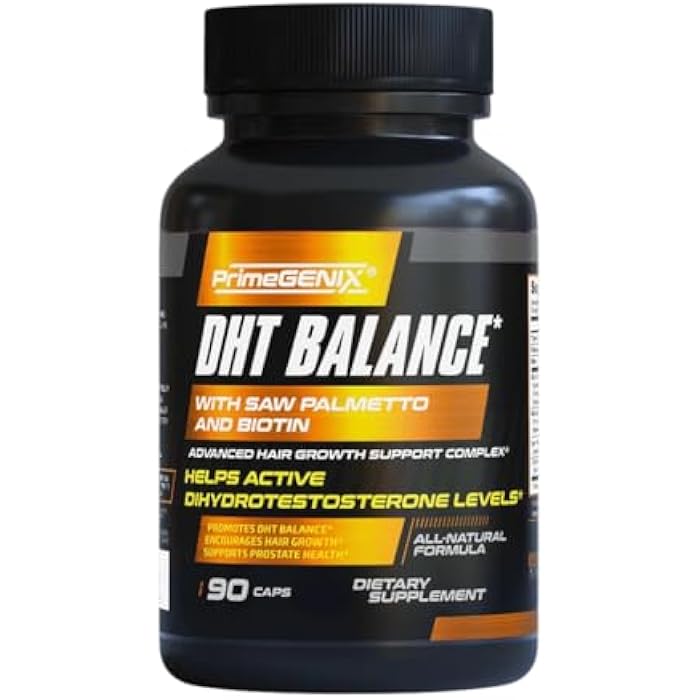 PrimeGENIX – DHT Blocker for Men – Advanced DHT Balance Hair Growth Supplement with Saw Palmetto & Biotin – Perfect Support for Hair Density, Follicles & a Healthy Scalp | 90 Capsules - Image 1