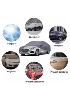 fenex Fenex Car Cover [Medium] – All-Weather Protection | Waterproof, UV-Resistant, Dustproof, Breathable | Indoor/Outdoor Use | Door Zipper & Mirror Pockets | Fits Sedan cars (431 × 165 × 119 cm)  - Image 3