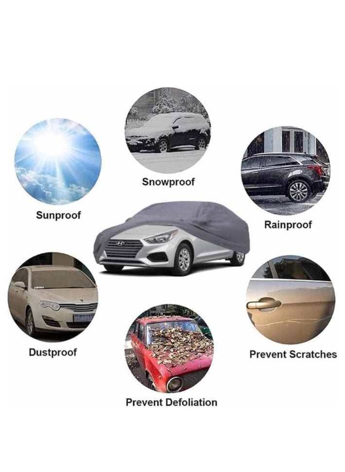 fenex - Fenex Car Cover [Medium] – All-Weather Protection | Waterproof, UV-Resistant, Dustproof, Breathable | Indoor/Outdoor Use | Door Zipper & Mirror Pockets | Fits Sedan cars (431 × 165 × 119 cm) - Image 1