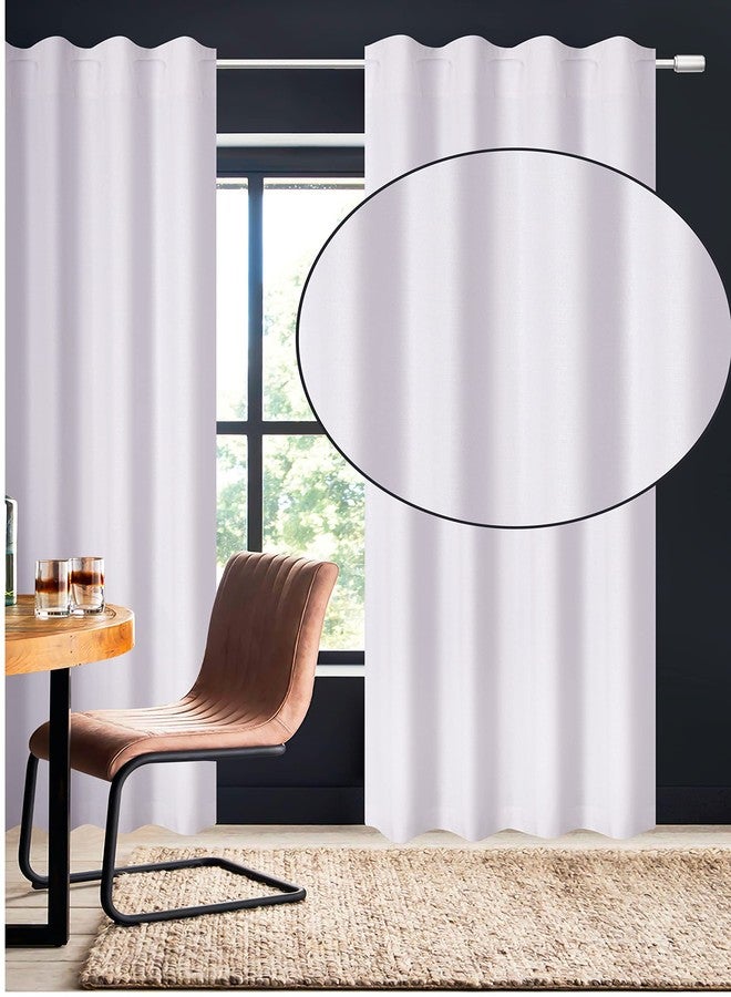 Light & Pro Lightnpro White Cotton Curtains 84 Inch Length - 50x84 Tab Top Farmhouse Drapes for Living Room, Bedroom or Dining, Light Filtering Long Window Curtains Panels (Set of 2) - Image 2