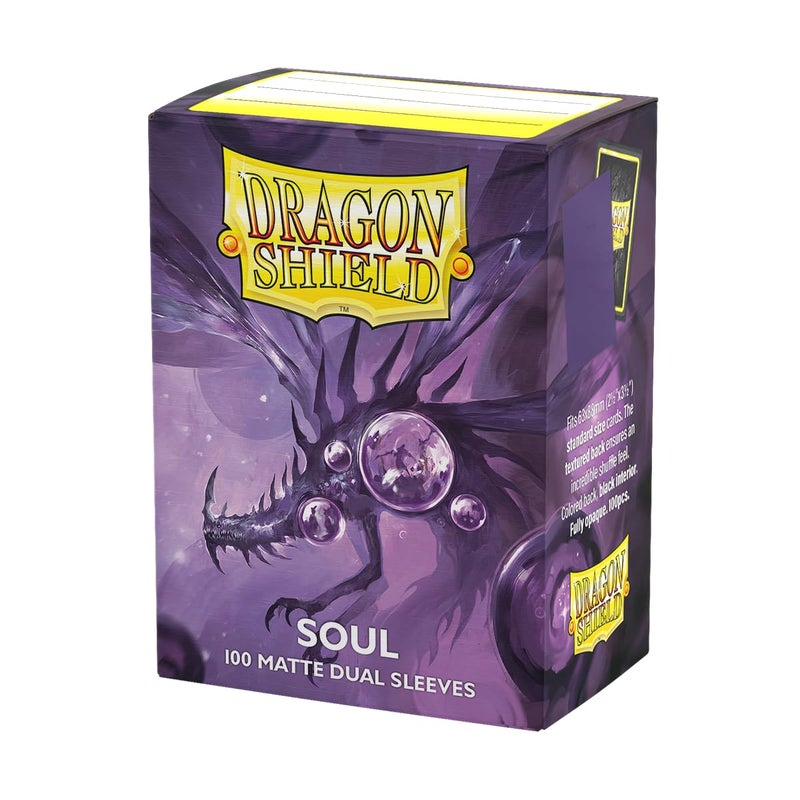 Dragon Shield | Matte Dual Standard Size Card Sleeves | 100 CT - Smooth & Tough Premium TCG Sleeves - Compatible with Pokemon, Flesh & Blood, One Piece & Magic The Gathering | Soul - Image 1