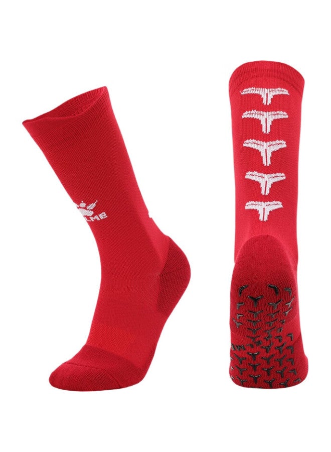 KELME جوارب متوسطة الطول، جوارب سيليكون غير قابلة للانزلاق، قاع سميك من تيري، جوارب كرة القدم، جوارب كرة السلة، جوارب الجري للرجال والنساء - Image 2