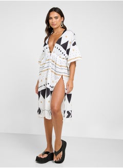 Ginger Printed Beach Cover Up  - Image 4