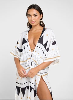 Ginger Printed Beach Cover Up  - Image 3