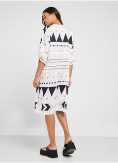 Ginger Printed Beach Cover Up  - Image 2