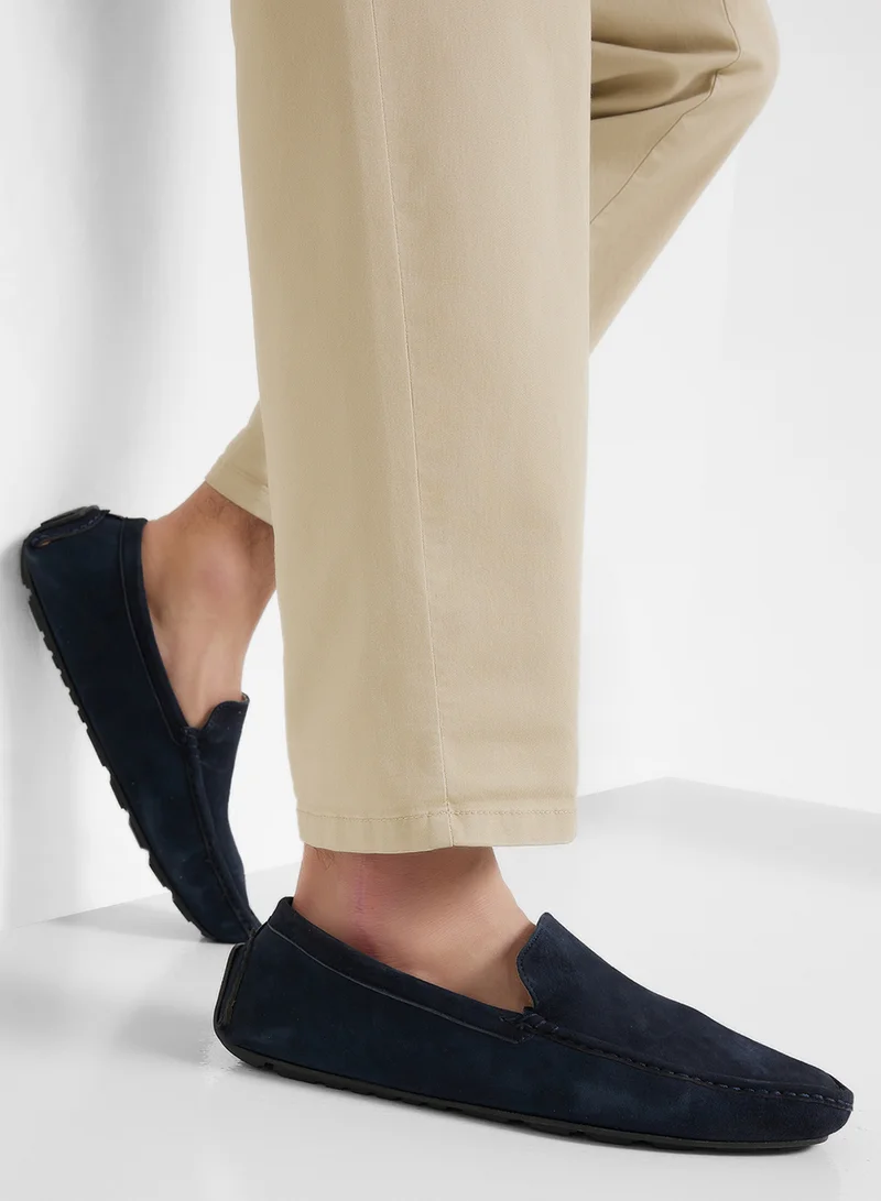 Robert Wood Genuine Suede Leather Loafers