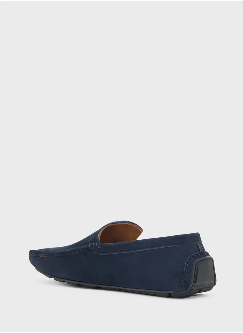 Robert Wood Genuine Suede Leather Loafers