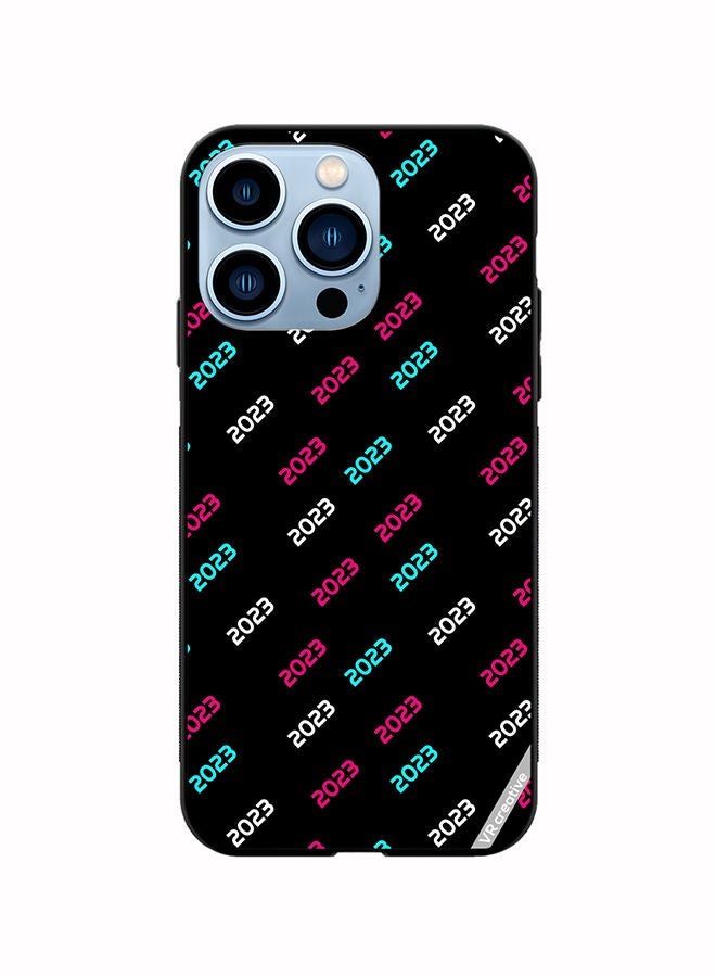 VR CREATIVE Protective Case Cover For Apple iPhone 14 Pro Creative Concept Of 2023 Happy New Year Design Multicolour