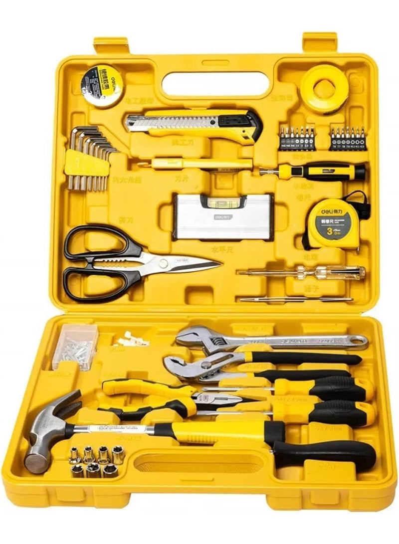 Deli 48-Piece Household Tool Kit DL1048J - Complete Home Repair Set with Screwdrivers, Pliers, Hammer & More - Durable DIY Tools for All Projects in UAE - Image 1