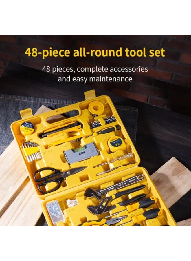 Deli 48-Piece Household Tool Kit DL1048J - Complete Home Repair Set with Screwdrivers, Pliers, Hammer & More - Durable DIY Tools for All Projects in UAE - Image 4