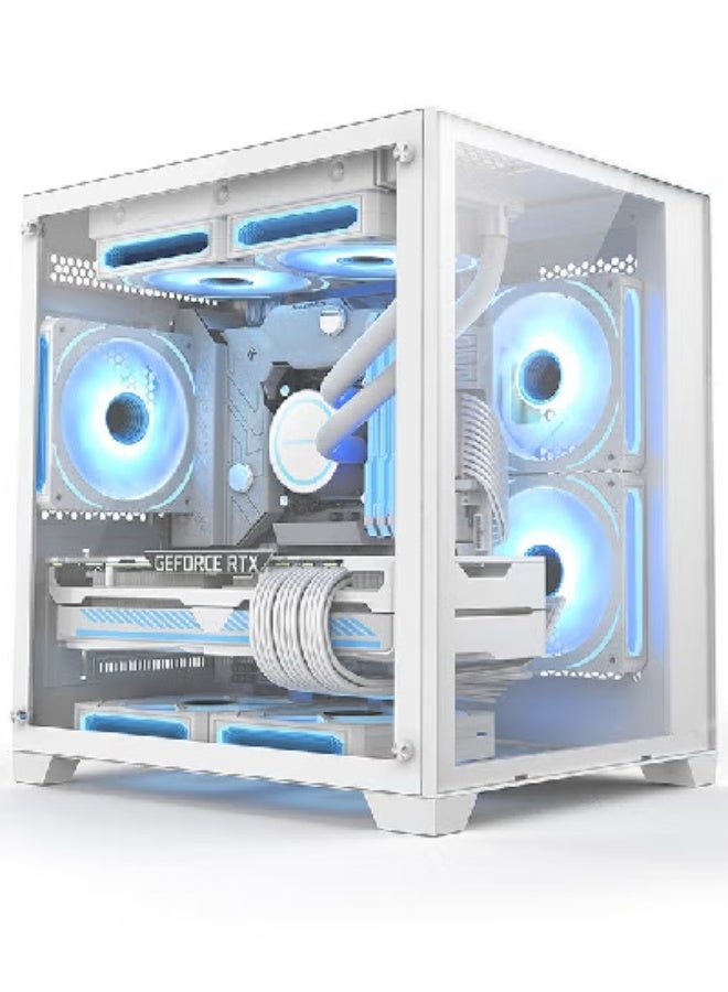 X1 Gaming PC Case with Tempered Glass Side Panel | Supports Micro-ATX & Mini-ITX Motherboards | Up to 7 Fans | USB 3.0 Front Port - Image 1