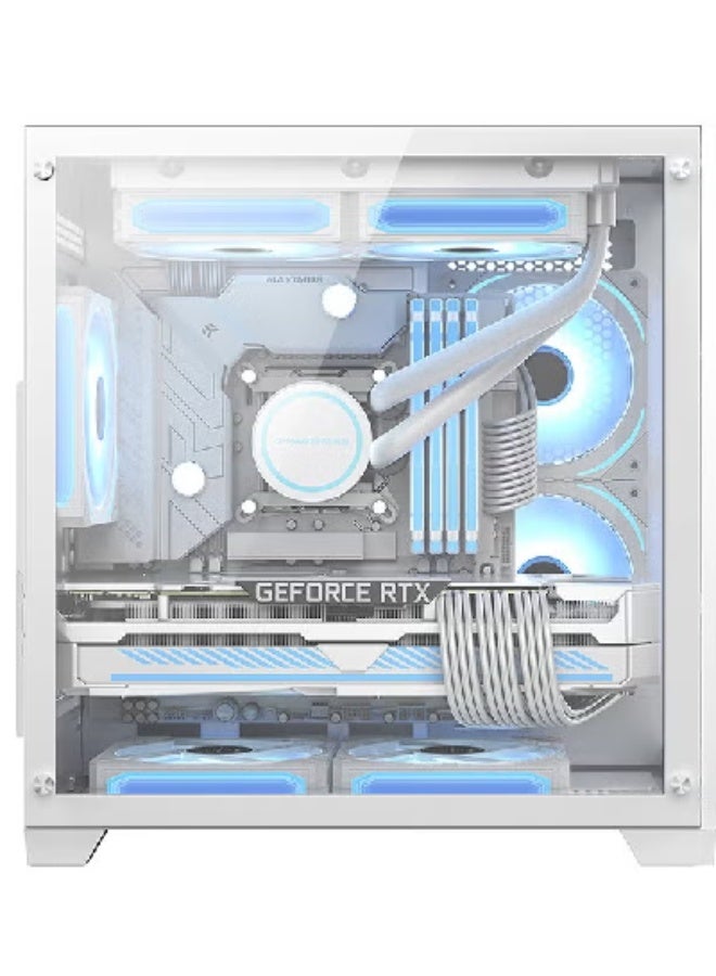 X1 Gaming PC Case with Tempered Glass Side Panel | Supports Micro-ATX & Mini-ITX Motherboards | Up to 7 Fans | USB 3.0 Front Port - Image 3