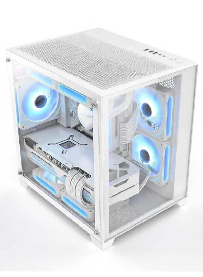 X1 Gaming PC Case with Tempered Glass Side Panel | Supports Micro-ATX & Mini-ITX Motherboards | Up to 7 Fans | USB 3.0 Front Port - Image 2