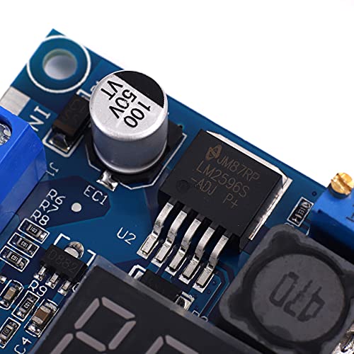 Teyleten Robot LM2596S LM2596 with LED Display Voltmeter Buck Converter DC-DC 4.0-40V to 1.25-37V 2A Voltage Adjustable Board Step Down Module Power Supply Module (5pcs) - Image 4