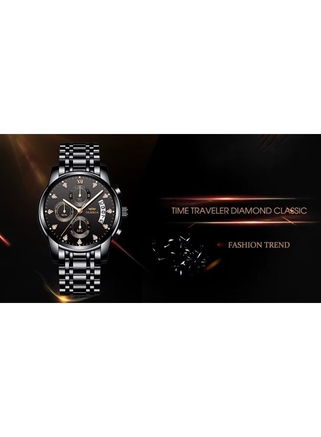 أولميكا ساعة كرونوغراف Olmeca للرجال مقاومة للماء بتصميم فاخر ودقة في تحديد الوقت وبنية متينة - Image 2
