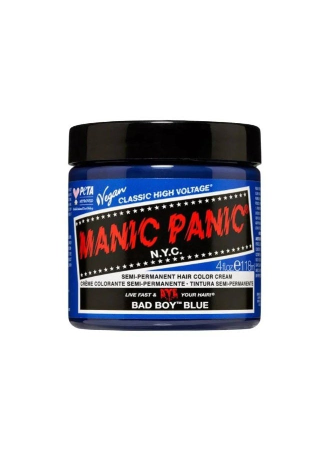Manic Panic Classic High Voltage Semi-Permanent Hair Color Cream Bad Boy Blue 118ml - Image 1