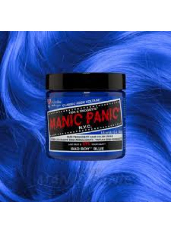 Manic Panic Classic High Voltage Semi-Permanent Hair Color Cream Bad Boy Blue 118ml - Image 4