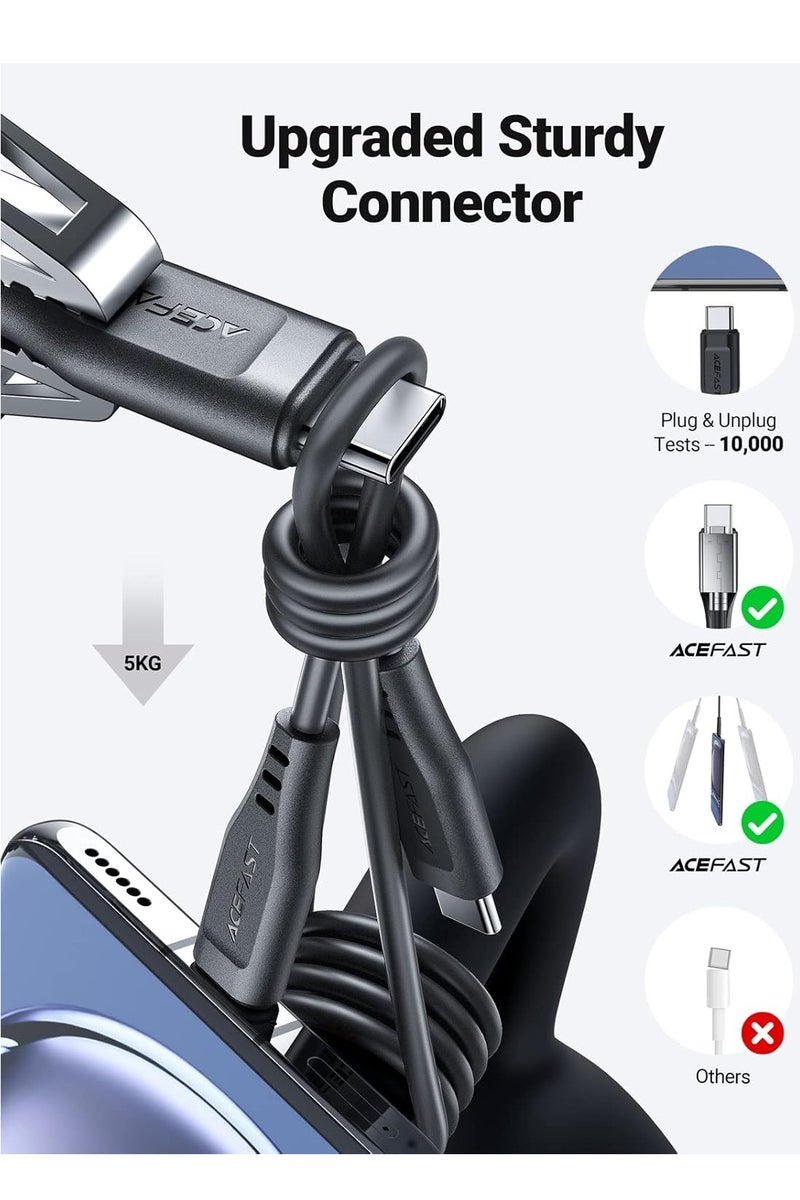 AceFast C3-03 - USB-C to Tpe Charging Data Cable 1.2 Meter , Compatible With Samsung, Huawei, Xiaomi, Oppo - Black - Image 4