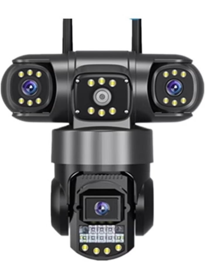 Generic Three Lens PTZ IP Camera Outdoor 6K Ultra HD 12MP CCTV Security Camera with Auto Tracking | Waterproof Weatherproof Design | 4G LTE Wireless Connectivity (E/U Version) | Three Screen Multi-View Surveillance | Ideal for Home & Business Outdoor Protection - Image 1