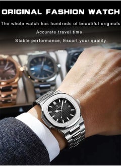 POEDAGAR Watches for Men Quartz Stainless Steel Water Resistant Analog Watch  - Image 5