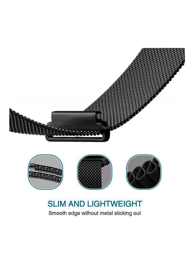 NIBEMINENT - Gear S3 Band,Galaxy Watch Bands Milanese Loop Stainless Steel Strap Wrist Replacement Band Black - Image 1