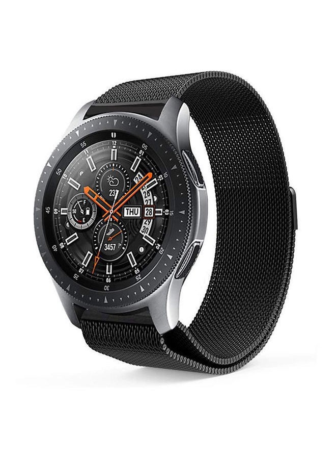 NIBEMINENT - Gear S3 Band,Galaxy Watch Bands Milanese Loop Stainless Steel Strap Wrist Replacement Band Black - Image 1