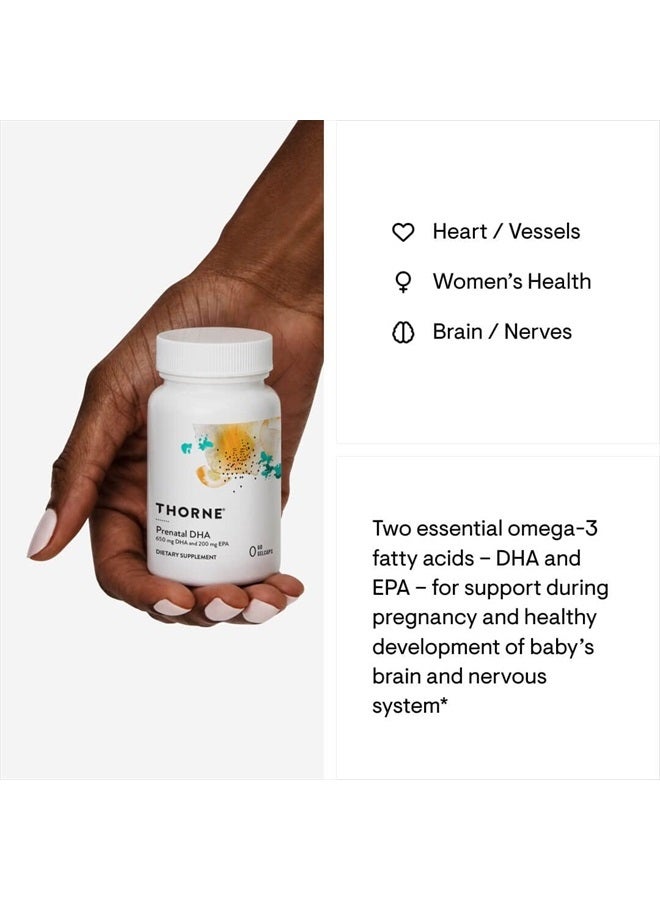 Thorne حمض الدوكوساهيكسانويك قبل الولادة - 650 ملغ DHA و 200 ملغ EPA - يدعم تطوير دماغ الطفل والجهاز العصبي من الحمل إلى الرضاعة - 60 كبسولة - Image 4
