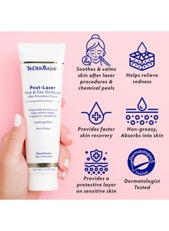 TriDerma TriDerma Post Laser Aloe & Zinc Occlusive Post Treatment Cream for Use After Chemical Peels, Micro-Needling or Laser Treatments 3.3 oz  - Image 4