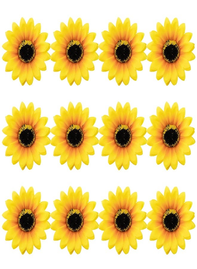 Framendino, 12 Pack Sunflower Hair Clip Flower Pins Duckbill Hairpin Alligator Barrettes Clamp Accessories for Women Girls Summer Beach Party - Image 1