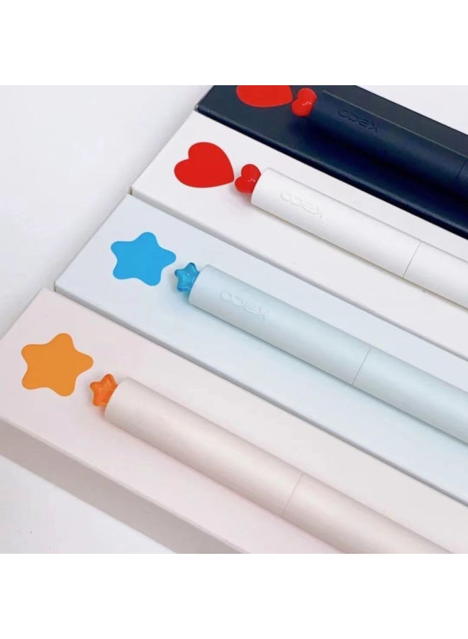 Kaco Initial Heart Gel Pen Rotating Core Creative Signature Pen Love Gift Boxed Exam Brush Water Pen 0.5 - Image 2