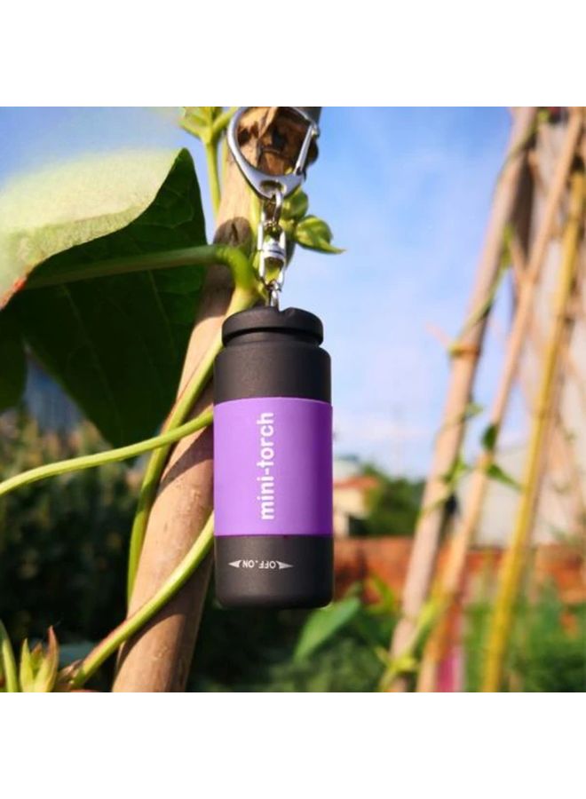 مصباح يدوي صغير أرجواني، قابل لإعادة الشحن عبر USB، ضوء فائق السطوع للمعسكرات والاستخدام الخارجي والمنزلي، يعمل باللف، هدية عيد الميلاد. - Image 1