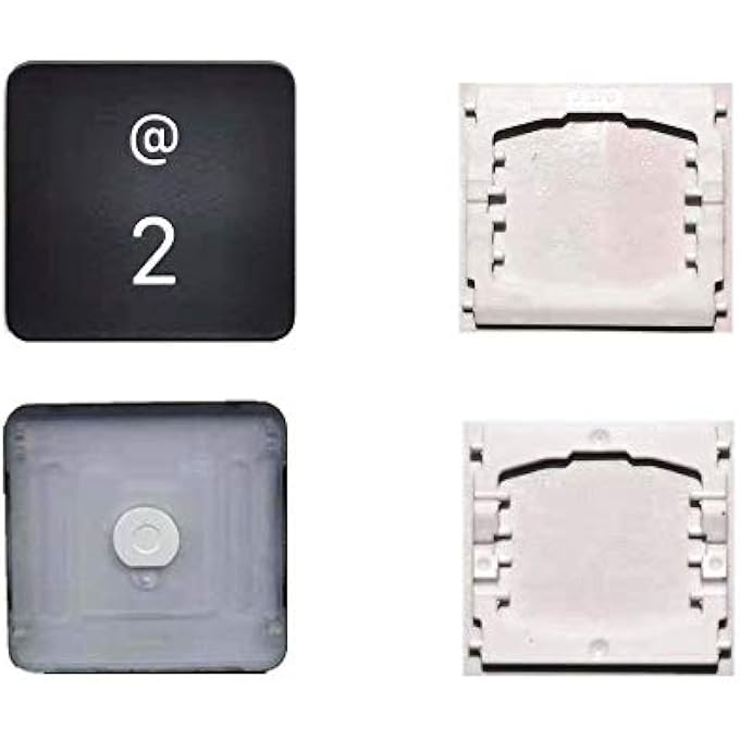 REPLACEMENT INDIVIDUAL NUMBER 2 @ KEY CAP AND HINGES ARE APPLICABLE FOR MACBOOK PRO 13&16INCH MODEL A1989 A1990 AND FOR MACBOOK AIR MODEL A1932 KEYBOARD TO REPLACE THE NUMBER 2 @ KEYCAP AND HINGE - Image 1