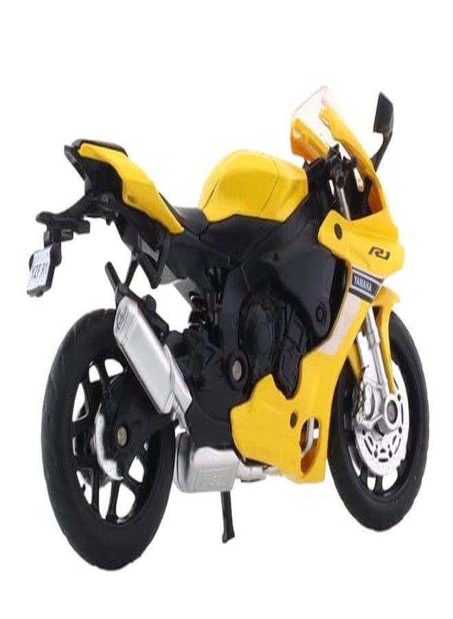MSZ Yamaha YZF-R1 1:18 Scale Licensed Diecast Metal Bike (Matte Yellow) - Image 2