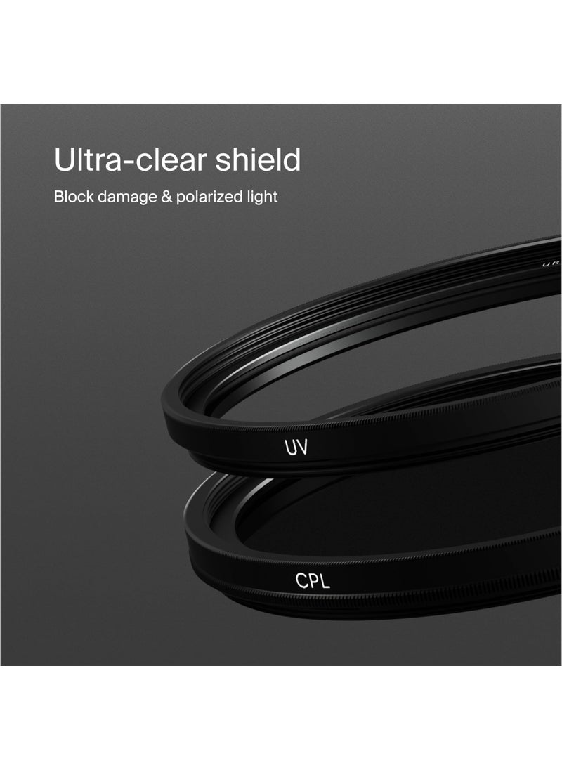 Urth Urth 82mm 2-in-1 Lens Filter Kit (Plus+) - UV, Circular Polarizing (CPL), Multi-Coated Optical Glass, Ultra-Slim Camera Lens Filters  - Image 4