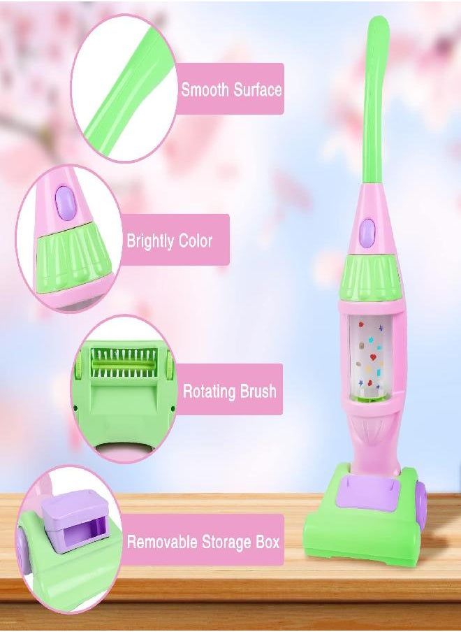EP EXERCISE N PLAY Kids Vacuum Cleaner Toy for Toddler, Pink Toy Vacuum Cleaner with Light & Realistic Sounds, Pretend Role Play Household House Keeping Kids Cleaning Set Playing Learning Toys for Children Girls Boys  - Image 4